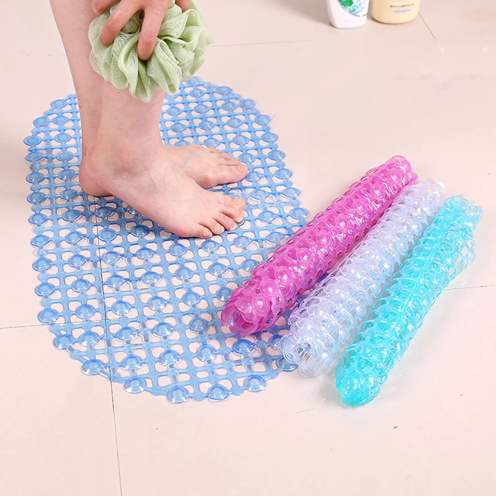 Non Slip Shower Tub Floor Bubble Mat Bathroom Rubber Suction Cup Grip Mat  PVC
