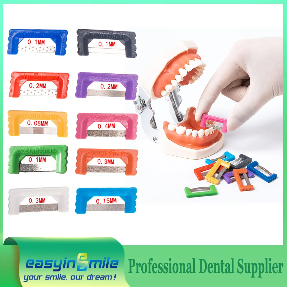 

10 sizes EASYINSMILE Dental Interproximal Reduction Strip Orthodontic IPR Kit Polishing Tooth Enamel Stripping Saw