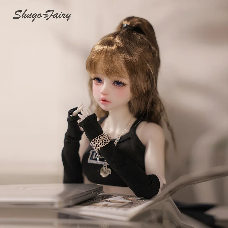 Shuga 妖精 1/4 パール BJD 人形新デザイン恋人ガーリー顔肉脚 BJD