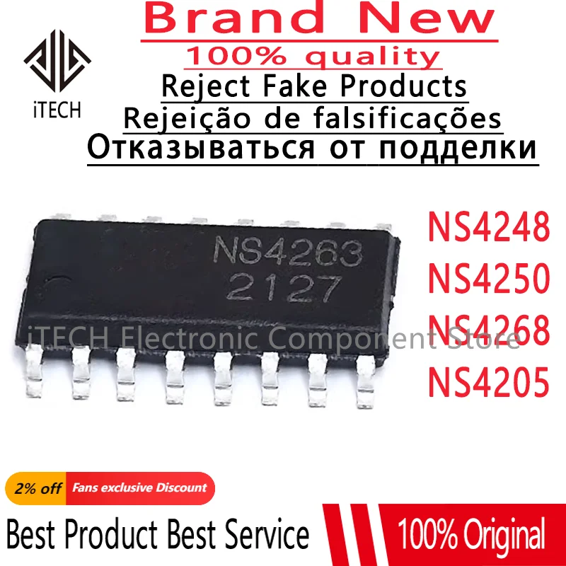 

10Pcs 100% New NS4268 NS4250 NS4248 NS4205 SOIC-16 SOP16 Brand New Original Chips Ic