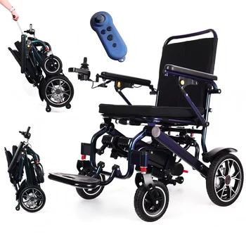 Sedia a rotelle elettrica con autonomia di oltre 40 km, motore da 500 W, telecomando Bluetooth, meccanismo di piegatura telescopico