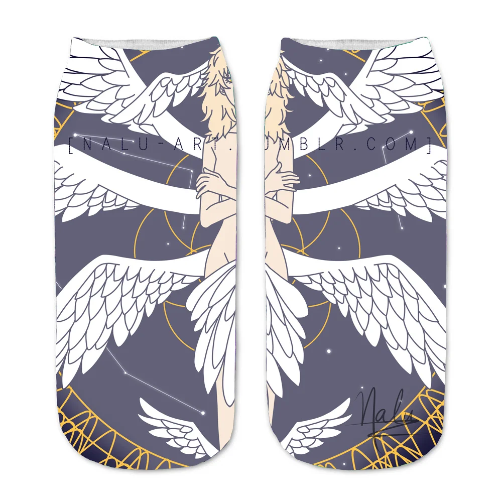 Men Women Socks Anime Devilman Crybaby 3D Printed Cartoon Straight Socks  Short Sock Boys Girls Kawaii Party Gift  Ankle Sock
