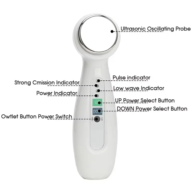 1Mhz Cavitation Ultrasonic Facial Cleaner Body Slimming Spa Skin Tightening Lifting Anti-Acne Wrinkle Removal Massager Beauty