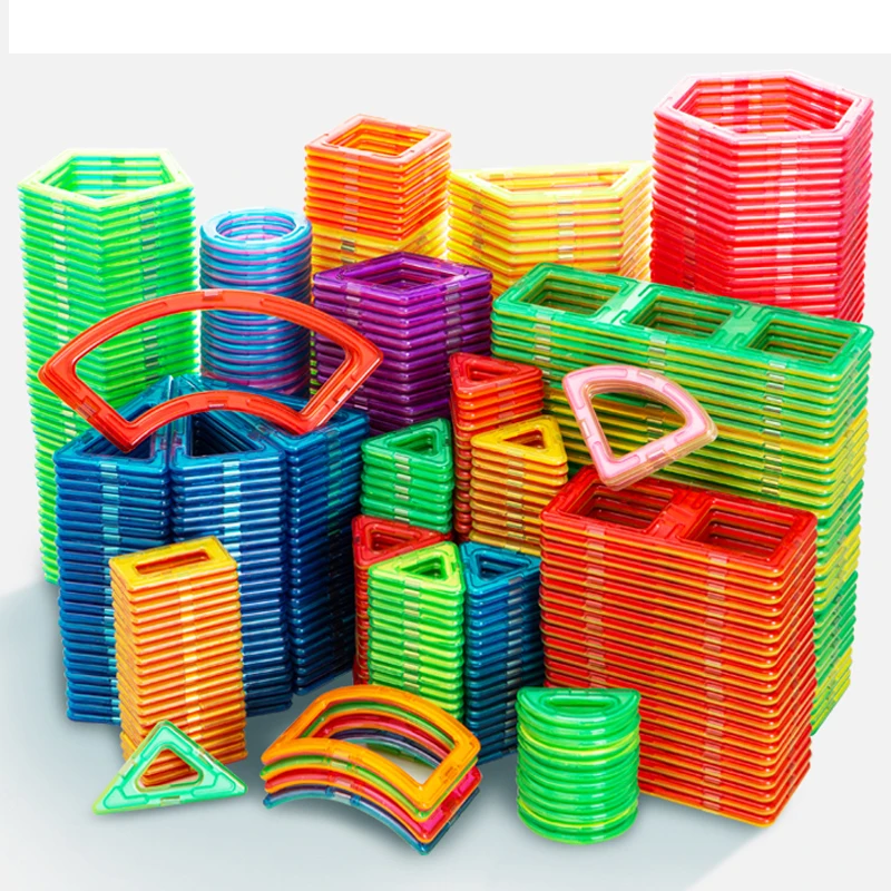 Kids Magnetic Toys Standard Size Magnet Blocks Construction Set Model Building Blocks Educational Toys Children Gifts Magnetic Building Blocks