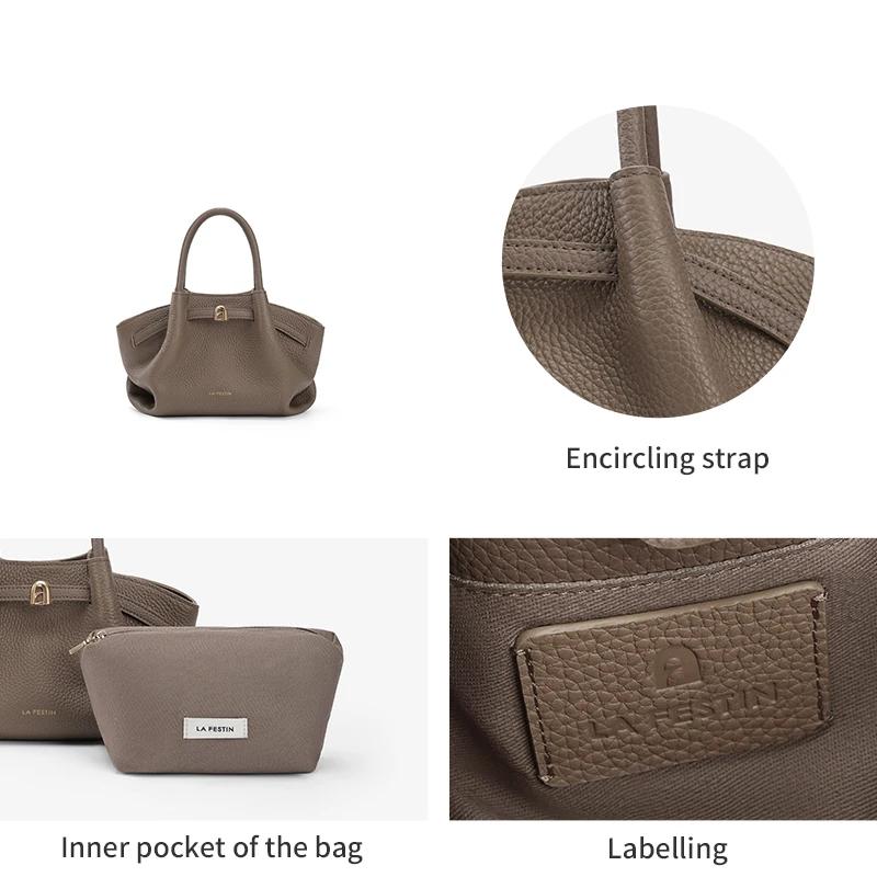 LA FESTIN オリジナルブランドバッグ大型ハンドバッグ女性のレザー