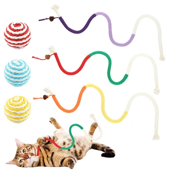 6pcs/set Natural Bite Resistant Interactive Pet Supplies Dental Care Cat Chew Toy 1