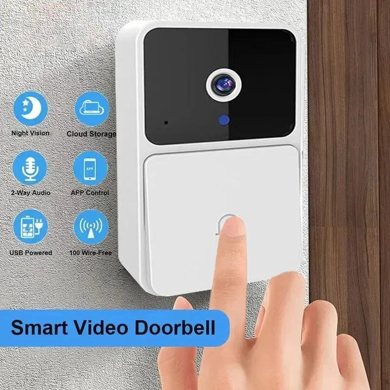 

WiFi Video Doorbell Wireless HD Camera PIR Motion Detection IR Alarm Security Smart Home Door Bell WiFi Intercom