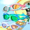 Professional Swimming Goggles HD Waterproof Anti Fog Silicon Swimming Cap Water Swim Goggles Caps for Kids 4