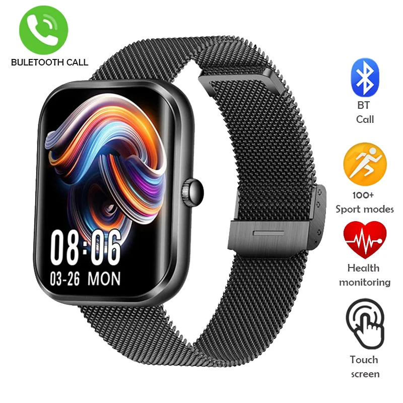 

Fitness Tracker Smart Watch Full Touch Screen Digital Watches with Heart Rate Sleep Monitor 100+Sport Mode Waterproof SmartWatch