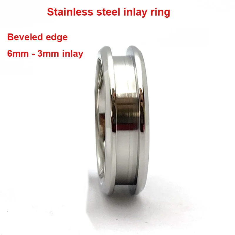 Elegant 6mm Titanium Wave Channel Inlay Blanks - Unique Handmade Jewelry