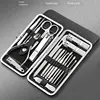 Home Nail Clipper Set of 18 Pieces Large Size Dead Skin Pliers Diagonal to Remove Dead Skin Small Eyebrow Clipper Leather Sleeve 1