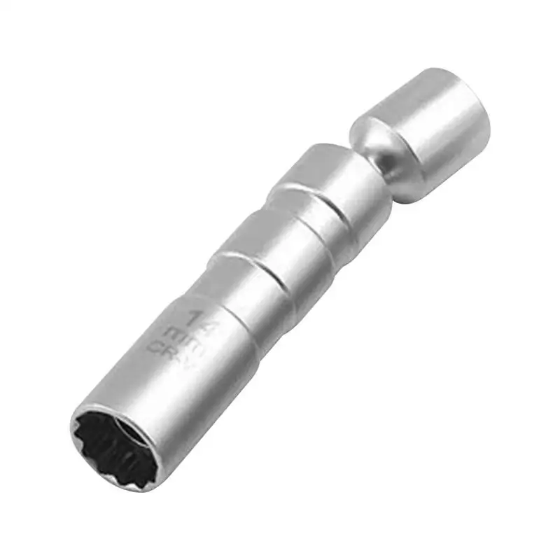 

Magnetic Spark Plug Socket 12-Point Swivel Magnetic Spark Plug Socket Professional Grade Spark Plug Removal Tool Automotive