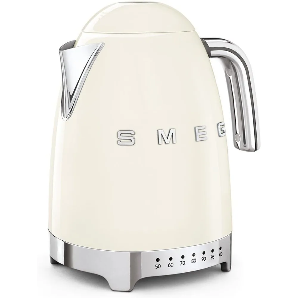 50's Retro 7 Cup Stainless Steel Variable Temperature Electric Kettle with 7 Temperature Settings, Led Display, Swivel Base 5