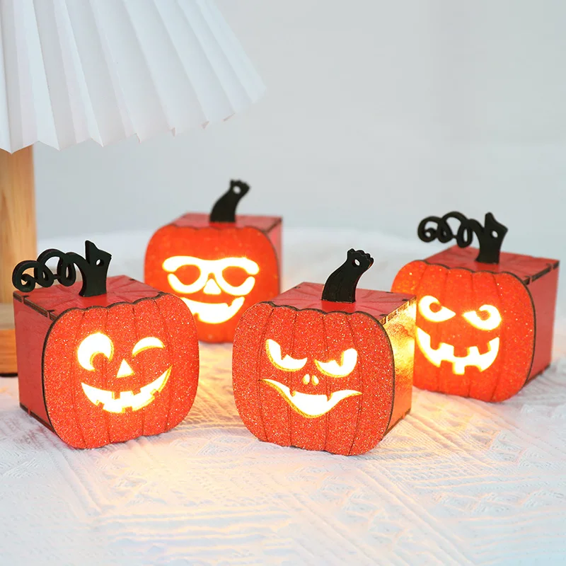 

LED Pumpkin Lanterns Ghost Festival Party Lighting Decorations Halloween Various Faces Lamps Halloween Decorative Supplies