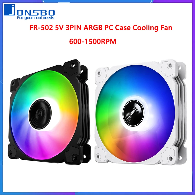 

JONSBO FR-502 5V 3PIN ARGB ПК чехол охлаждающий вентилятор 12V 4PIN PWM 120 мм