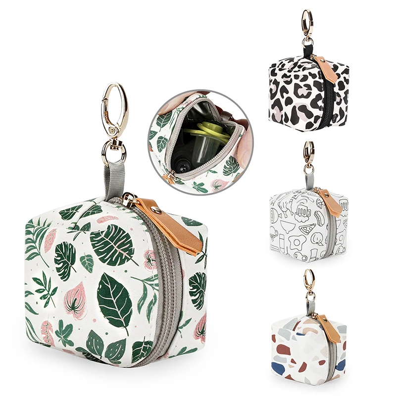 Baby Pacifier Clip Pouch Box PU Waterproof Dummy Holder Nipple Case for Infants Can Hang Mommy Bag Multifunctional Portable pacifier holder plastic pacifier box