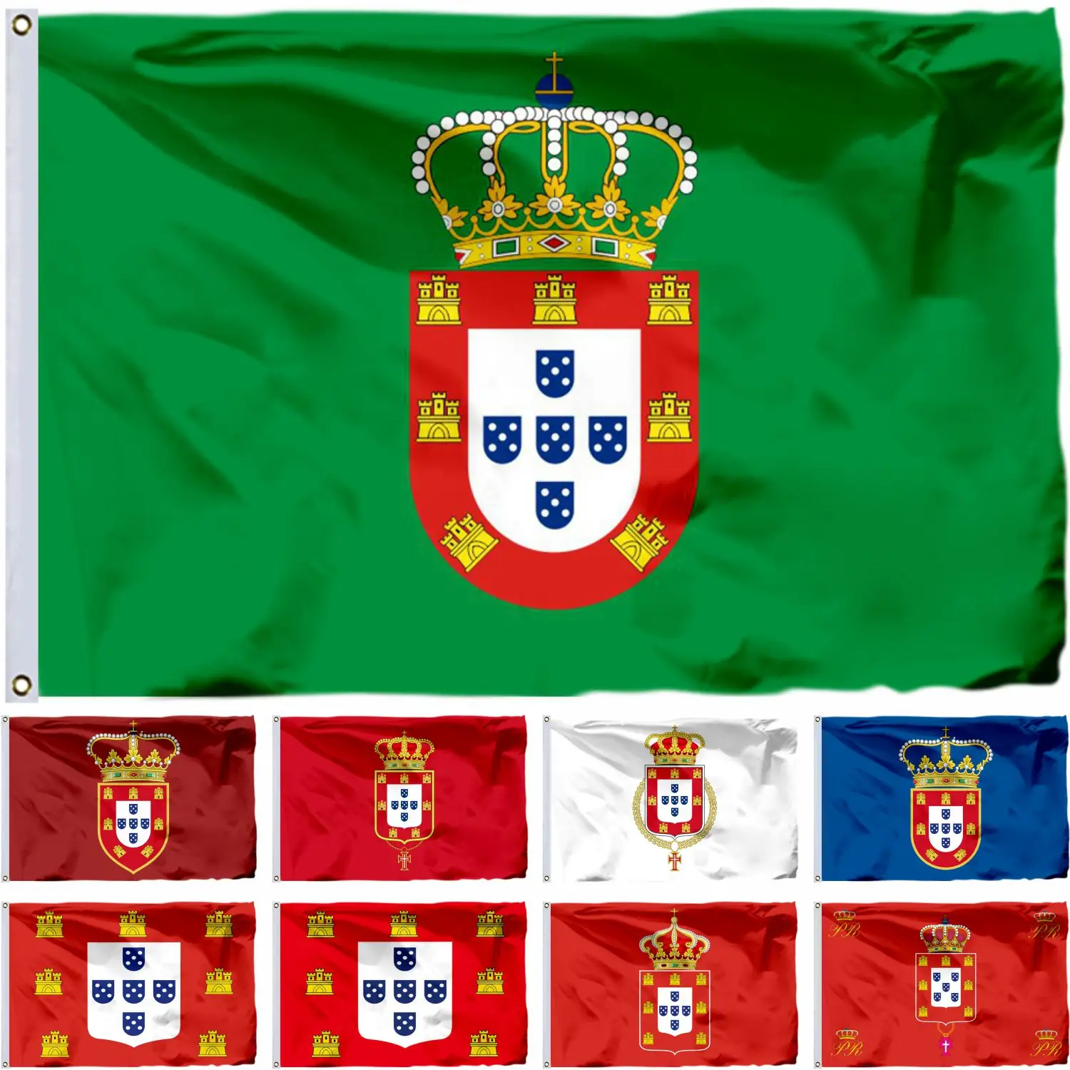 

Portugal Peter II Flag John IV and John V 3X5FT Manuel I 90X150CM POR Peter II Banner 21x14cm