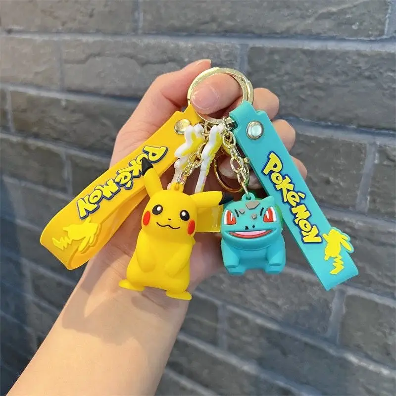 Pokemon Pikachu Keychain Pendant Doll Bag Car Pendant for birthday Kids Gift