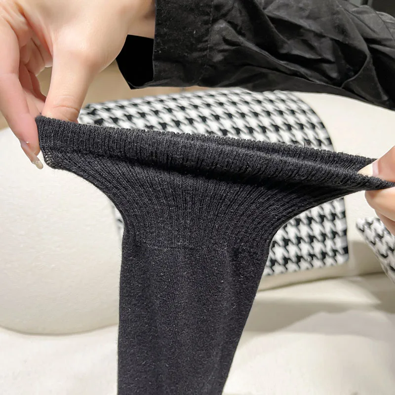 Lucyever Autumn Winter Women's Over The Knee Sock Boots Stretch Knitted Thick Heels Long Boots Woman Slip On Platform Shoes