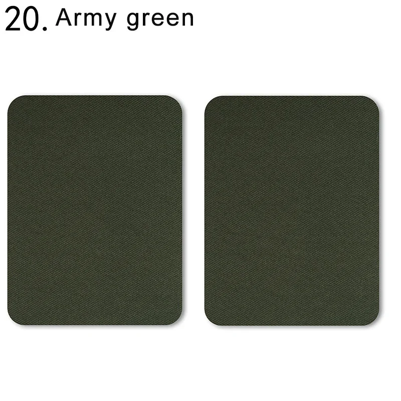 Set of 4 Multi-Colored Iron-On Fabric Patches for Clothing Repair and Decoration