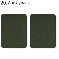 Set of 4 Multi-Colored Iron-On Fabric Patches for Clothing Repair and Decoration (20 army green 4Pcs)