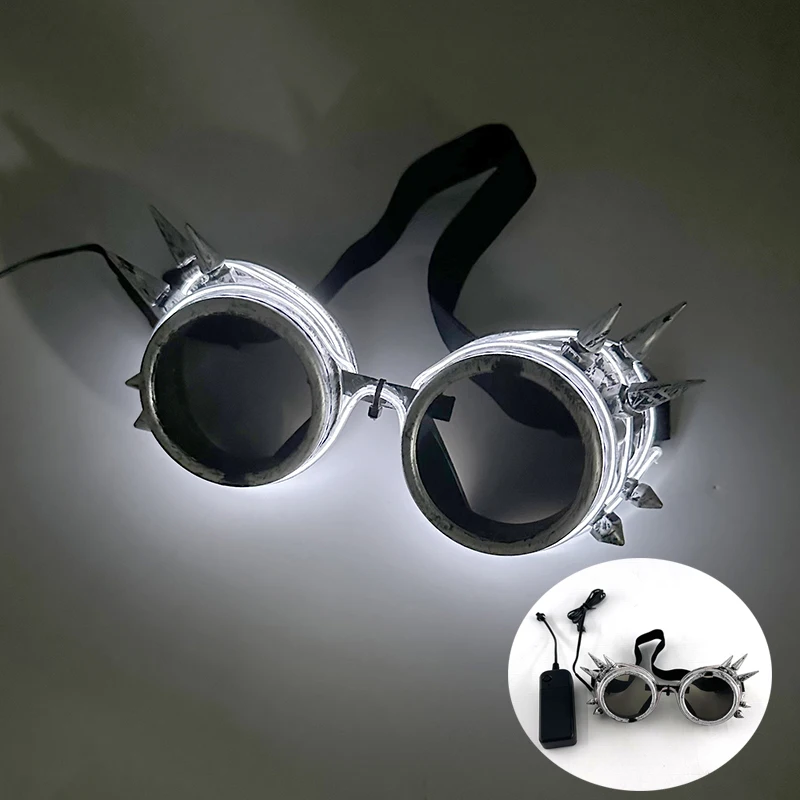 Futuristic Neon LED Party Glasses for Performers and Rave Enthusiasts