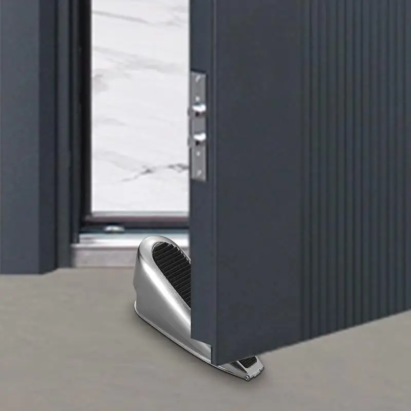 Anti-Collision Door Jammer No-Punch Door Holder Anti-Slip Thickening Windproof Moving Retainer for Metal Doors Double Doors