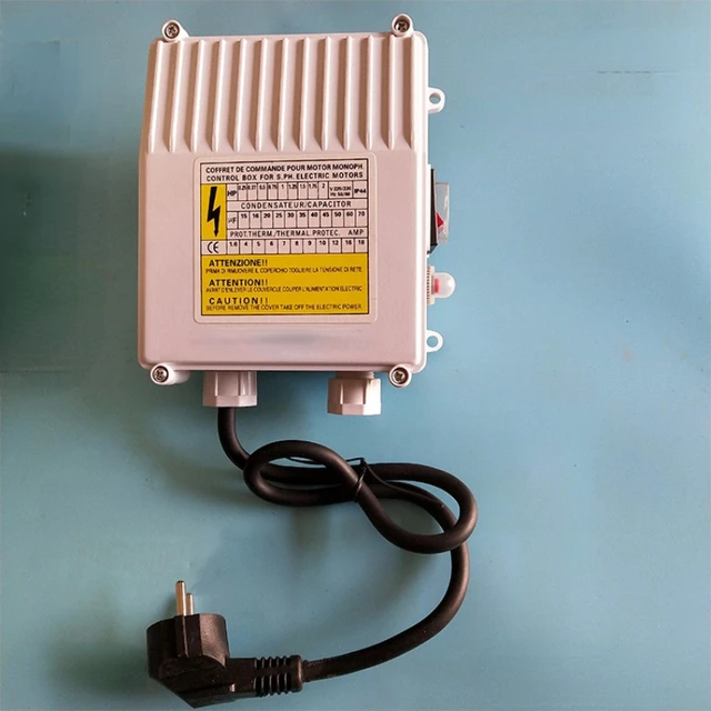 Deep Well Submersible Pump Control Box Water Pump Capacitor, 54 OFF