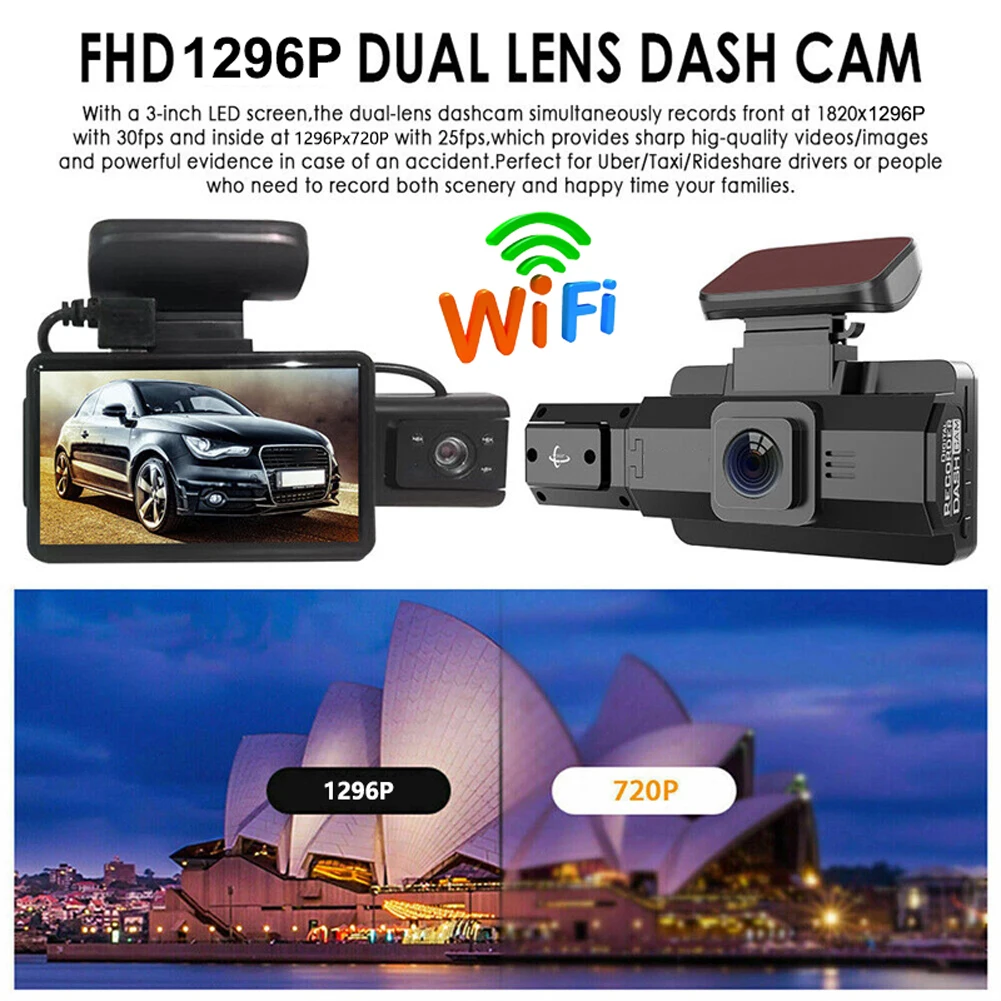  DVR ī޶  ķ, 170   Ʈ   ڴ,  ȭ,  G , HD 1080P, 3 ġ