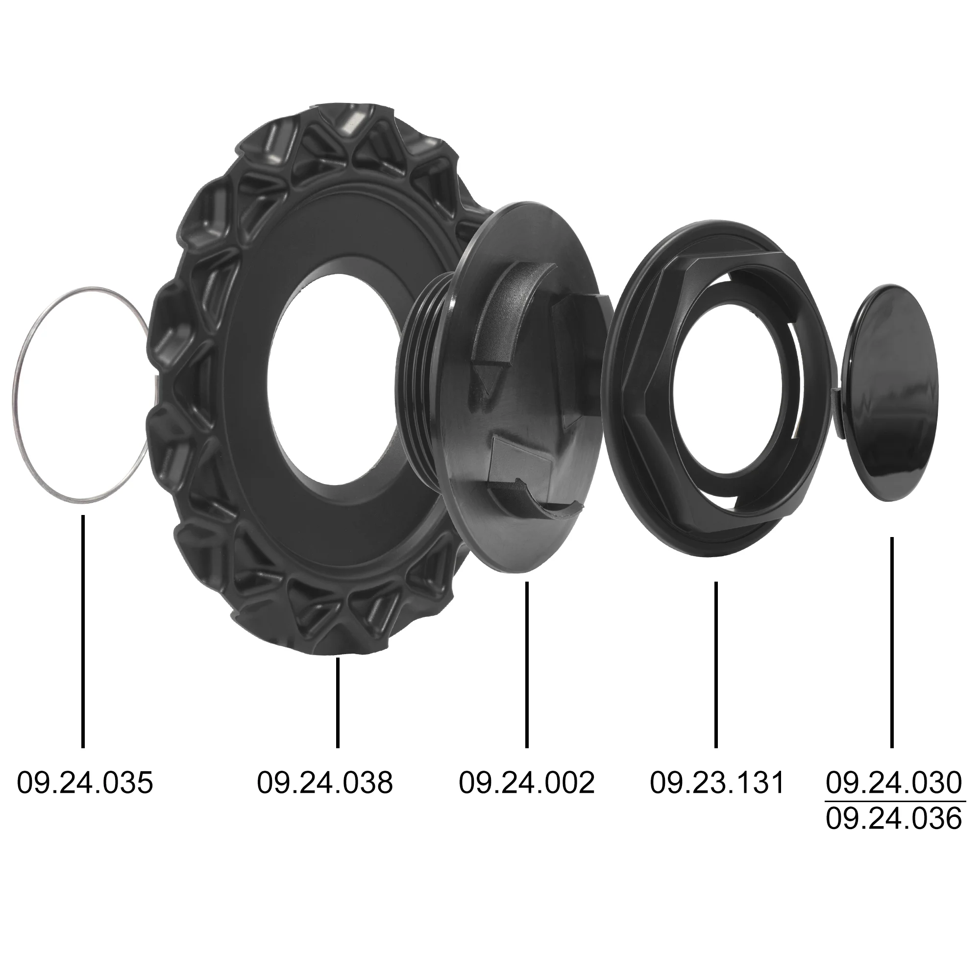 4pcs 151mm Wheel Center Cap For RZ RG 15in 16in Rim Hub Cover 09.24.002 / 09.24.038 /09.23.131 09.24.030 Refits Car Accessroies