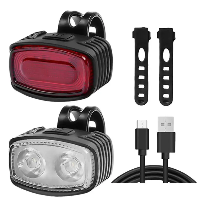 

Bike Lights Front And Back USB Rechargeable Lights Front And Back Cycling Front & Rear Light Set For Night Riding Waterproof