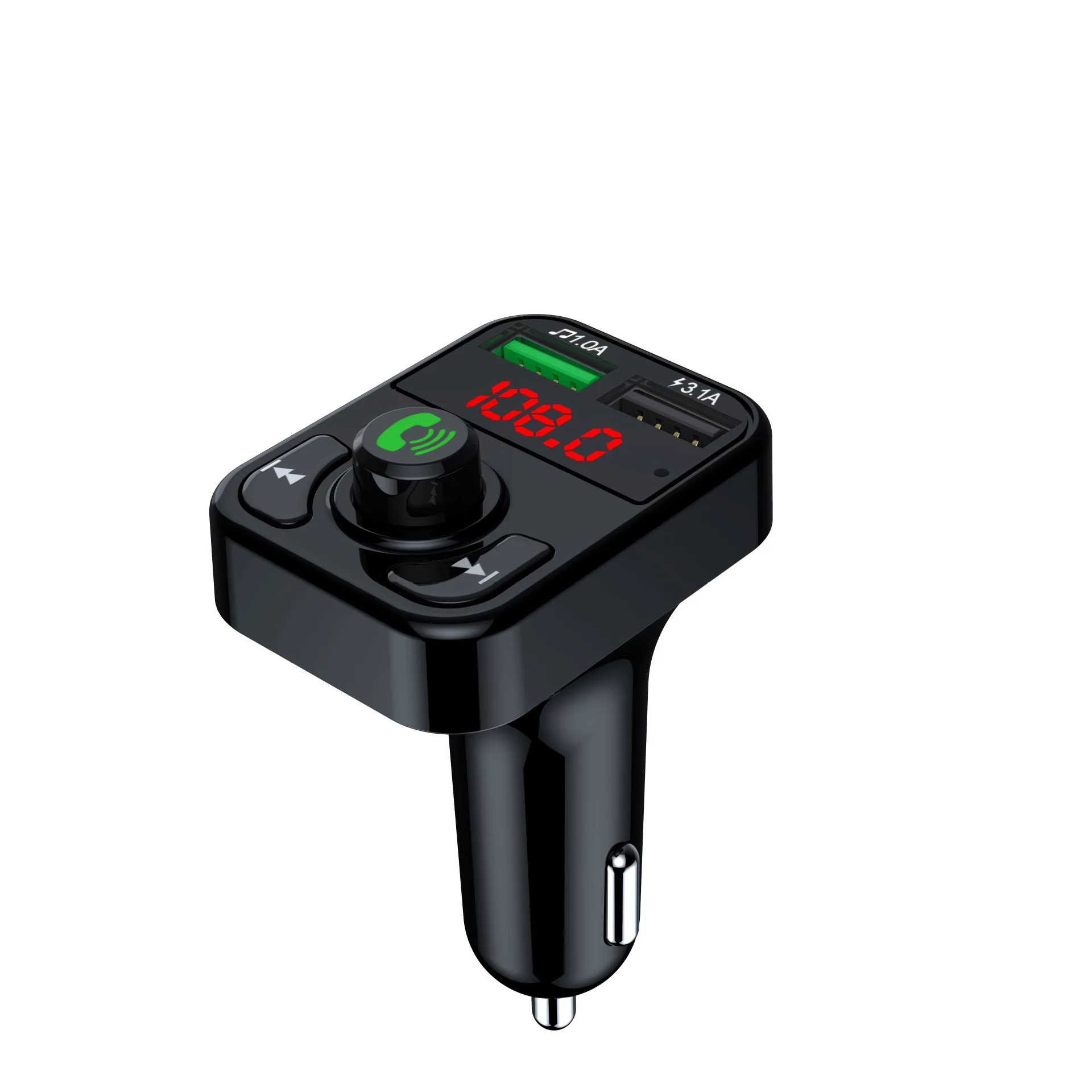 Transmisor Receptor Fm Cargador Mp3 Bluetooth 2 Usb Llamada
