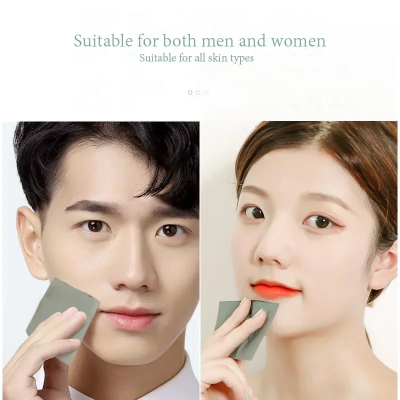 100pcs Matcha Facial Absorbent Paper Anti-Grease Face Oil Absorbing Sheets Oil Removing Paper Skincare Products for Women face oil absorbing paper