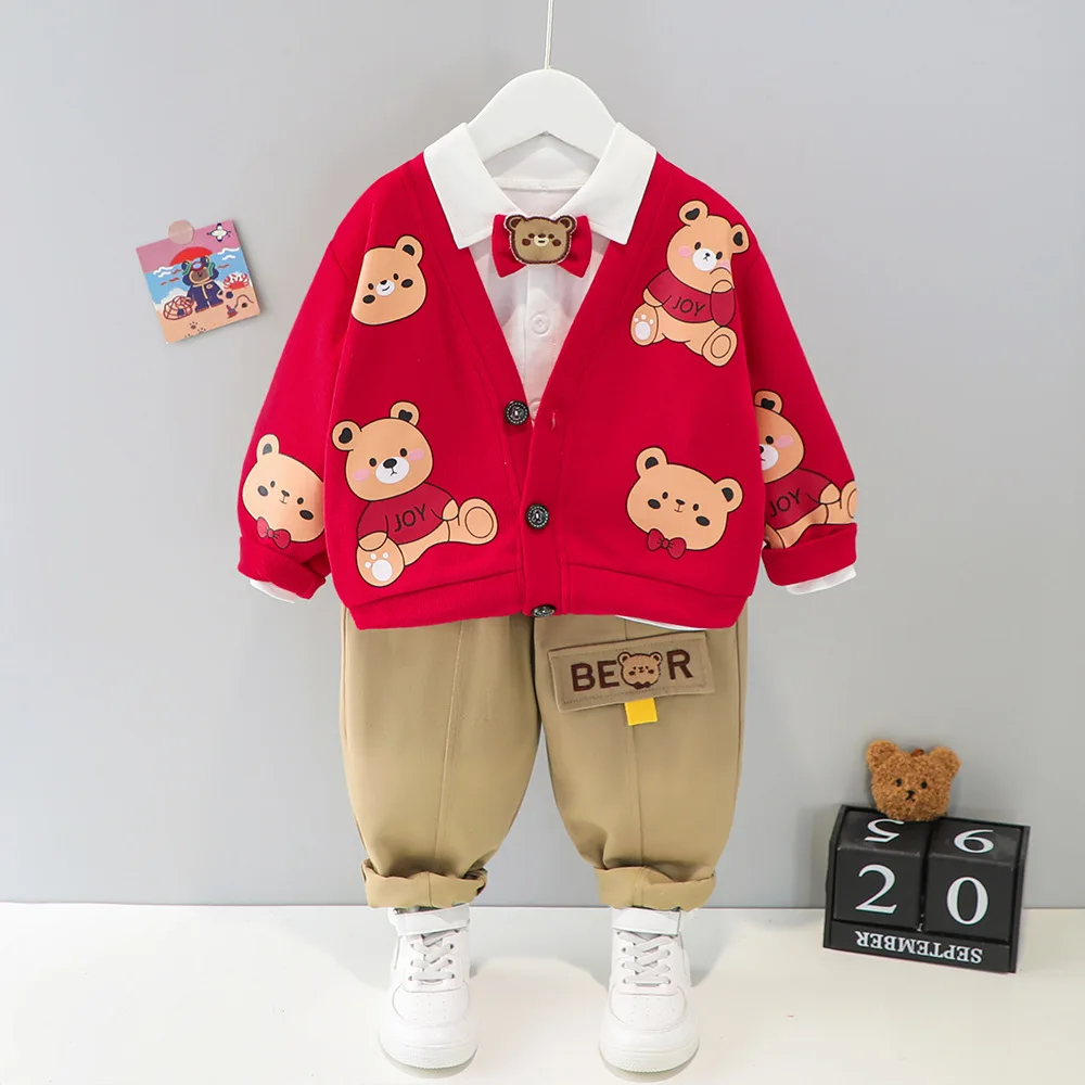 

3 шт., кардиган и штаны для мальчиков и девочек 1-5 лет