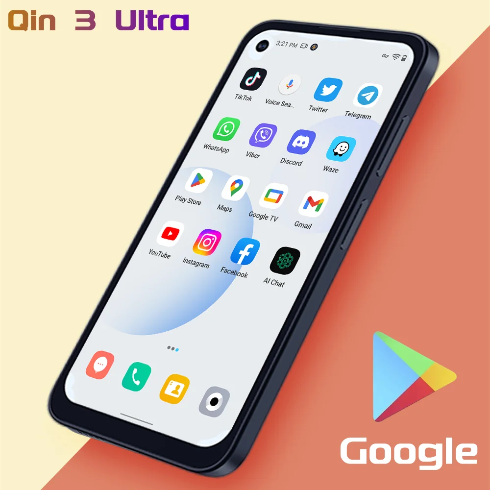 Global Version Qin 3 Ultra Add Google MTK G99 5.02 Inch 8GB 256GB Wifi Bluetooth 5.2 Fingerprint Unlock Touch screen Smart Phone smart tuya wriless alarm system 4 3 inch full touch capacitive screen voice operation prompt fingerprint unlock user password