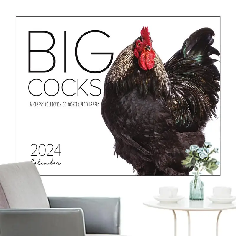 

Wall Calendar Rooster Funny Calendars Big Cock Monthly Calendar Wall 2024 Calendar For Wall With Family Calendar Prank Gift