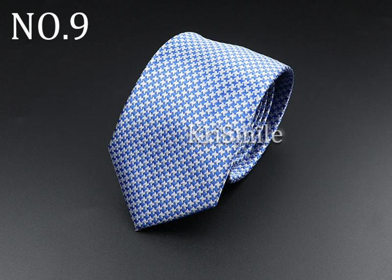 Klassische Dot Geometrie Männer Krawatten Rot Blau Schwarz Jacquard 7 cm Krawatte Mode Party Hochzeit Business Dünne Anzug Hemd zubehör – Detail 11