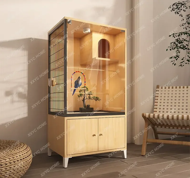 Parrot Xuanfeng Solid Wood Special Bird Cage
