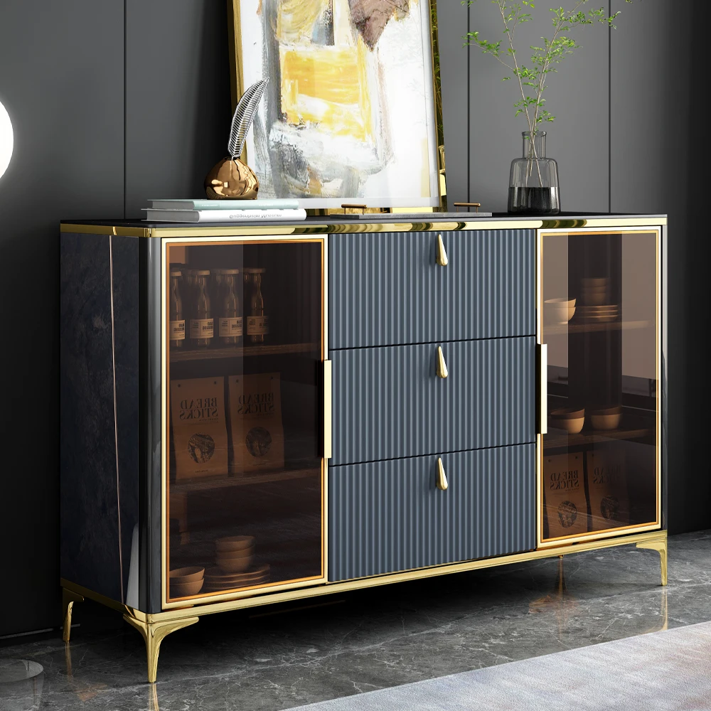 New Hot Sale  Multifunctional Storage Cabinet Modern Home Furniture Simple Console Cabinet Italian Luxury Slate Dining Sideboard