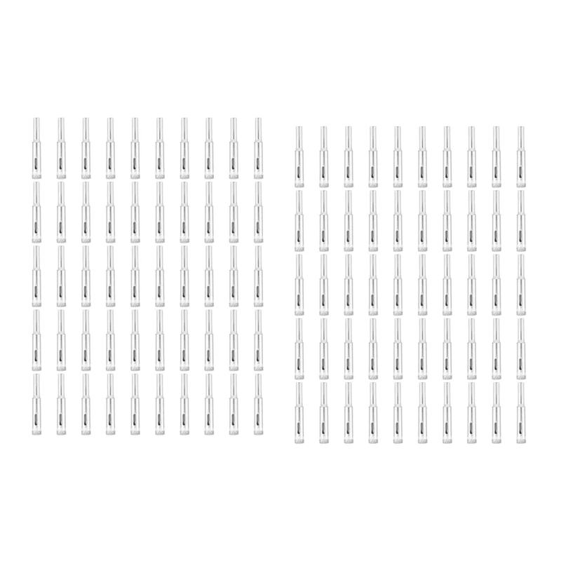 

100 Pcs Diamond Coated Drill Bit For 8 Mm Diamond Pointed Hole Saw, For Ceramic Tiles, Glass, Kitchen Ceramics, Marble