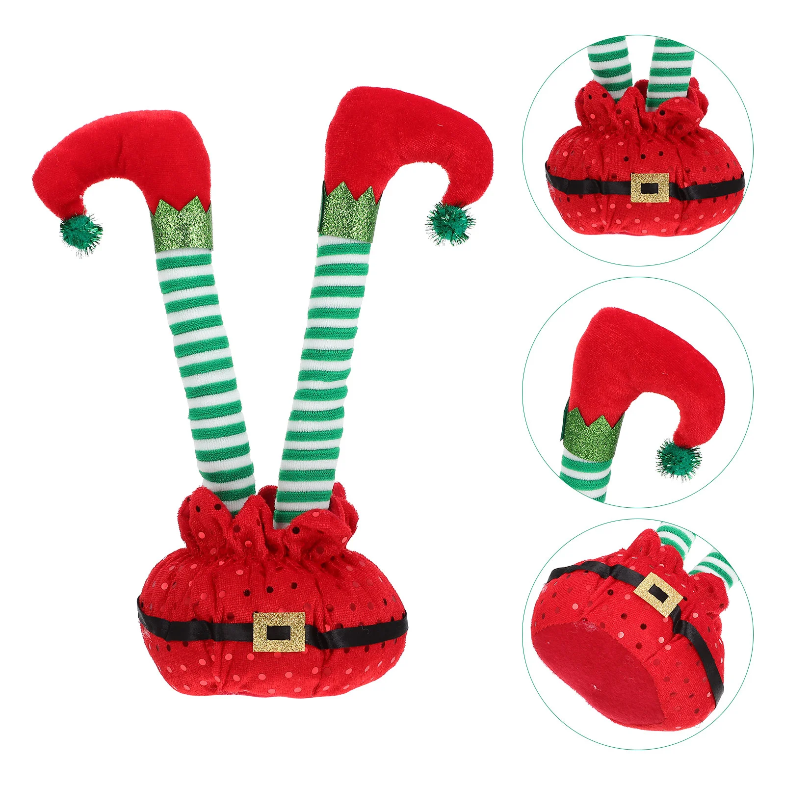 

Christmas Elf Legs Xmas Gift Decorations Table Top Cotton Ornaments Astetic Room Chic Party