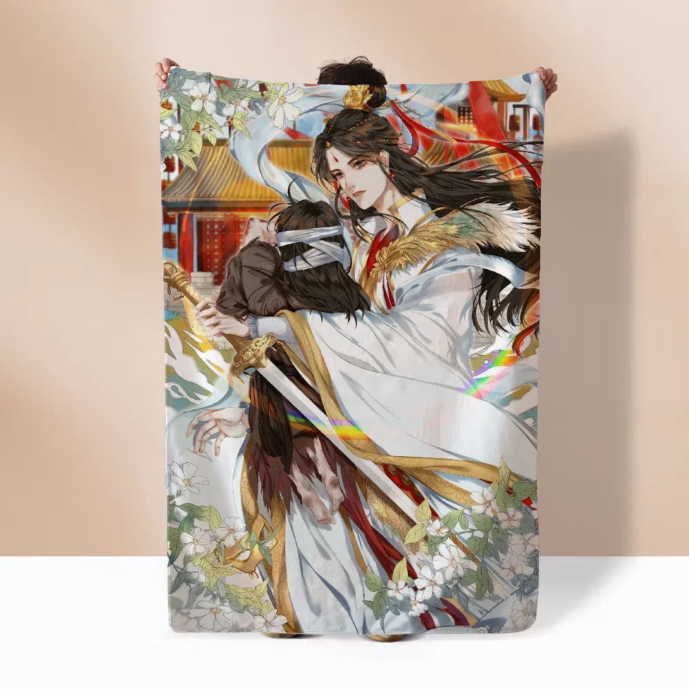 Heaven Officials Blessing Throw Blanket Bed Blankets Luxury Blankets and Throws Plaid Cobija Soft Blanket for Sofas Sofa Knee & 4