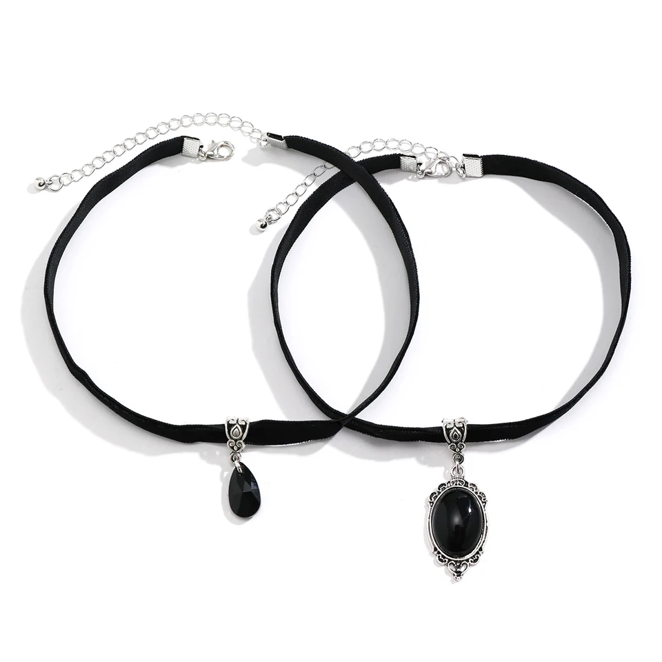 Collana Girocollo In Velluto Nero Gatto - Choker Gotico Per Donna - Accessorio Cosplay Halloween - 3