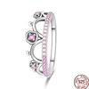 Bagues en argent Sterling 2025 originales pour femmes, couronne à nœud papillon, cœur d'amour, mauvais œil, bijoux d'anniversaire, cadeau d'anniversaire, 925
