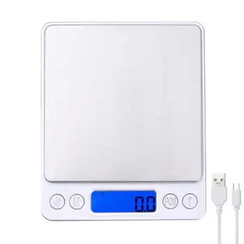 Bilancia digitale elettronica USB Bilancia di precisione 0,01 g LCD Gioielli personali Pesatura di grammi Bilancia da caffè tascabile intelligente per la cucina 1