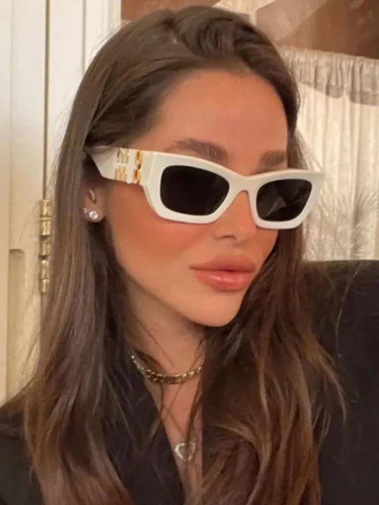 

Luxury Brand Trendy Cat Eye Sunglasses Women New Fashion Rectangle Sun Glasses For Ladies Rectangular Sunglass Men UV400
