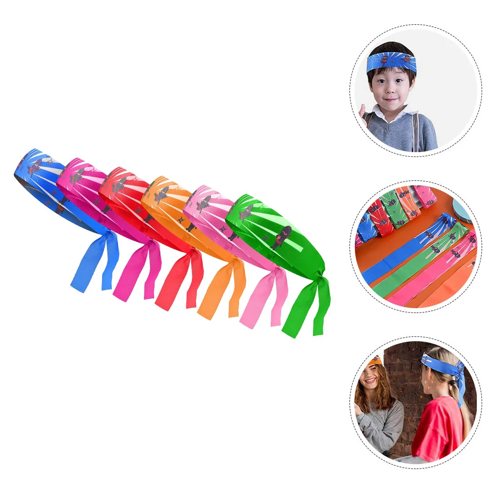 

6 Pcs Boy Football Ninja Warrior Headband Student Bands Polyester Headbands Breathable Victory Sports Costume