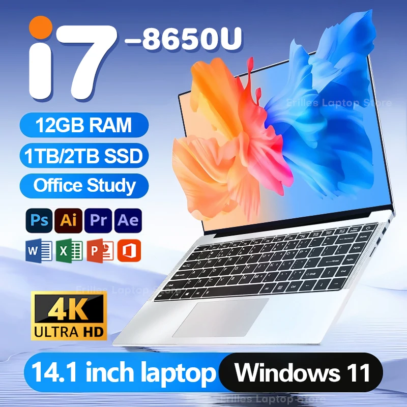 2025 Portable Laptop Windows 11 Intel Core i7 8650U Laptop 1