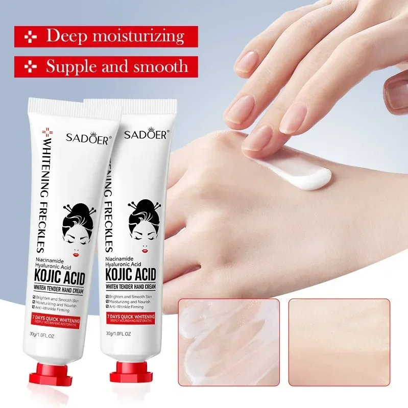 Kojic Acid Anti-wrinkle Hand Cream Skin Soften Nourish Anti-drying Whitening Moisturizing Korean SkinCare Cracked Repair Product