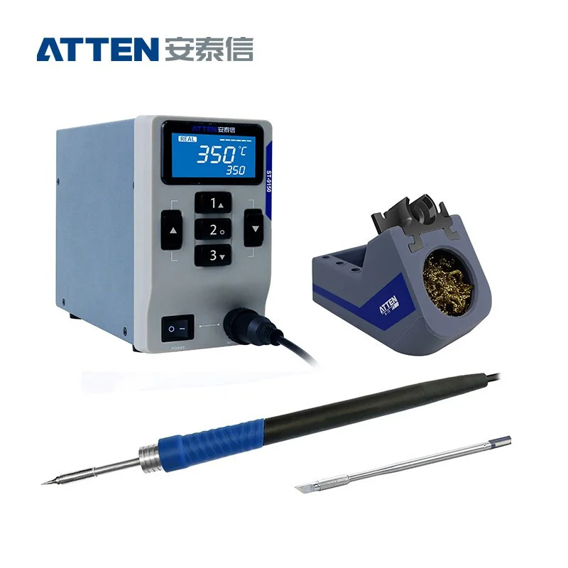 ATTEN high-power industrial-grade lead-free anti-static intelligent soldering station thermostat soldering iron ST-9150-Y950 rework station Welding Equipment